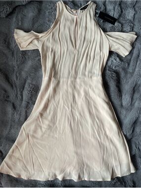 DYNAMITE NWT Light Blush Pink Cold-Shoulder A-Line Dress